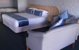 large studio super king-size bed and sofa